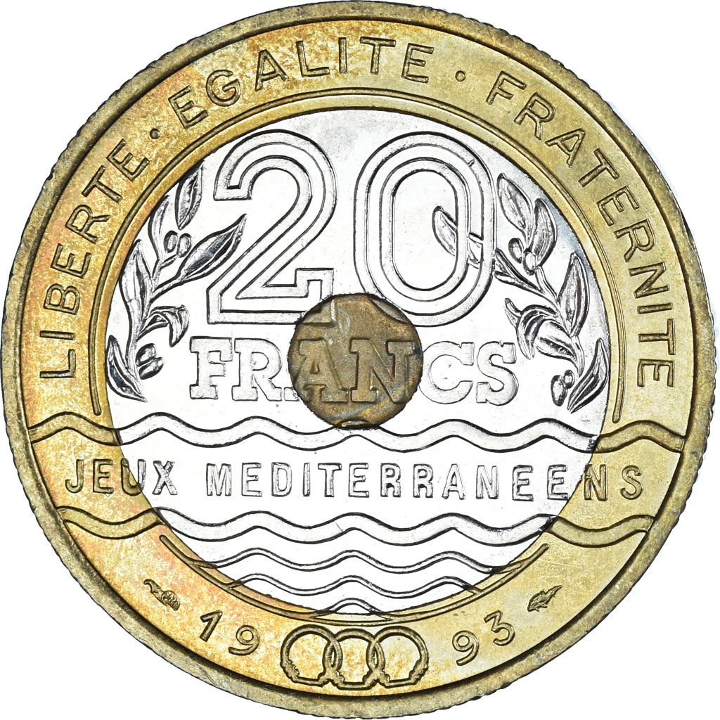 Coin, France, 20 Francs, 1993