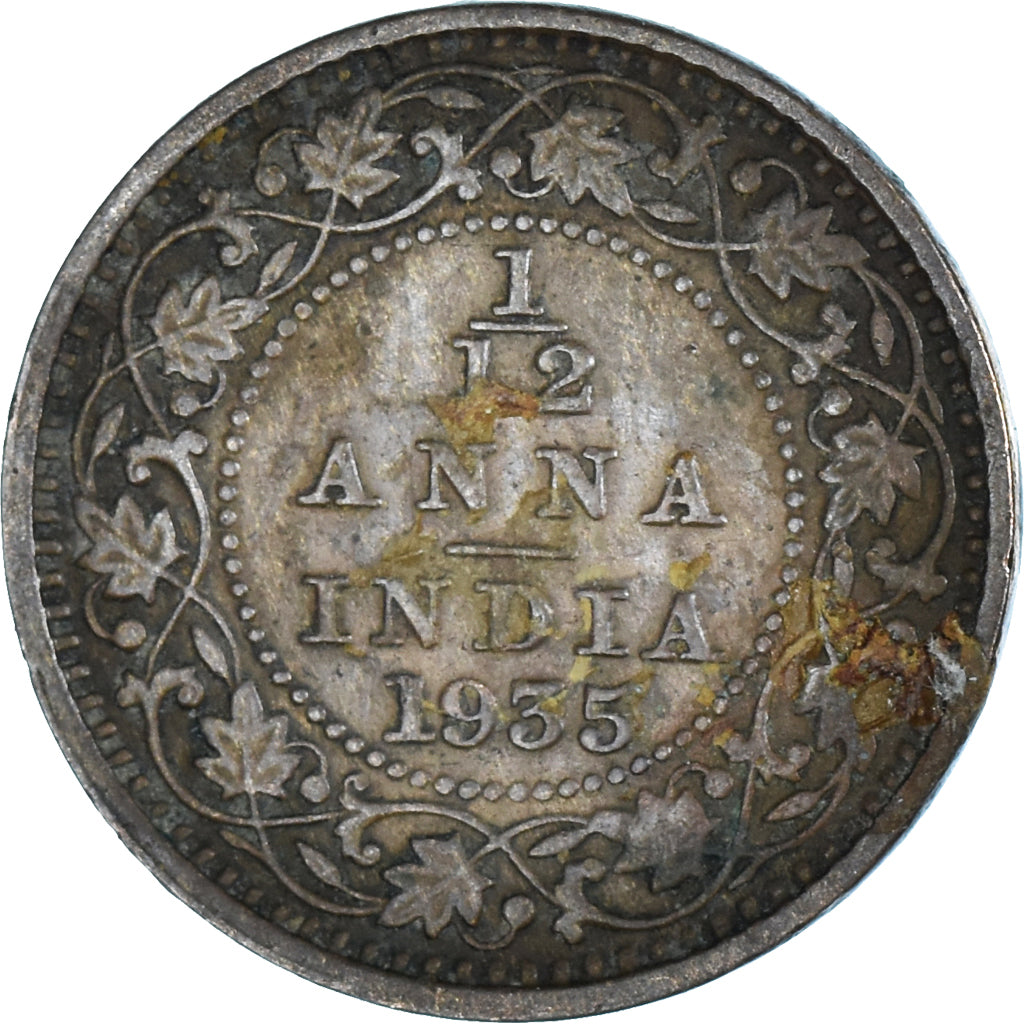 Coin, India, 1/12 Anna, 1 Pie, 1935