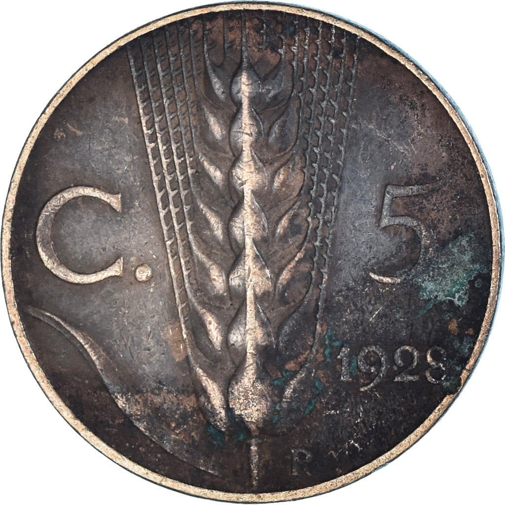 Moneda, Italia, 5 Centesimi, 1928