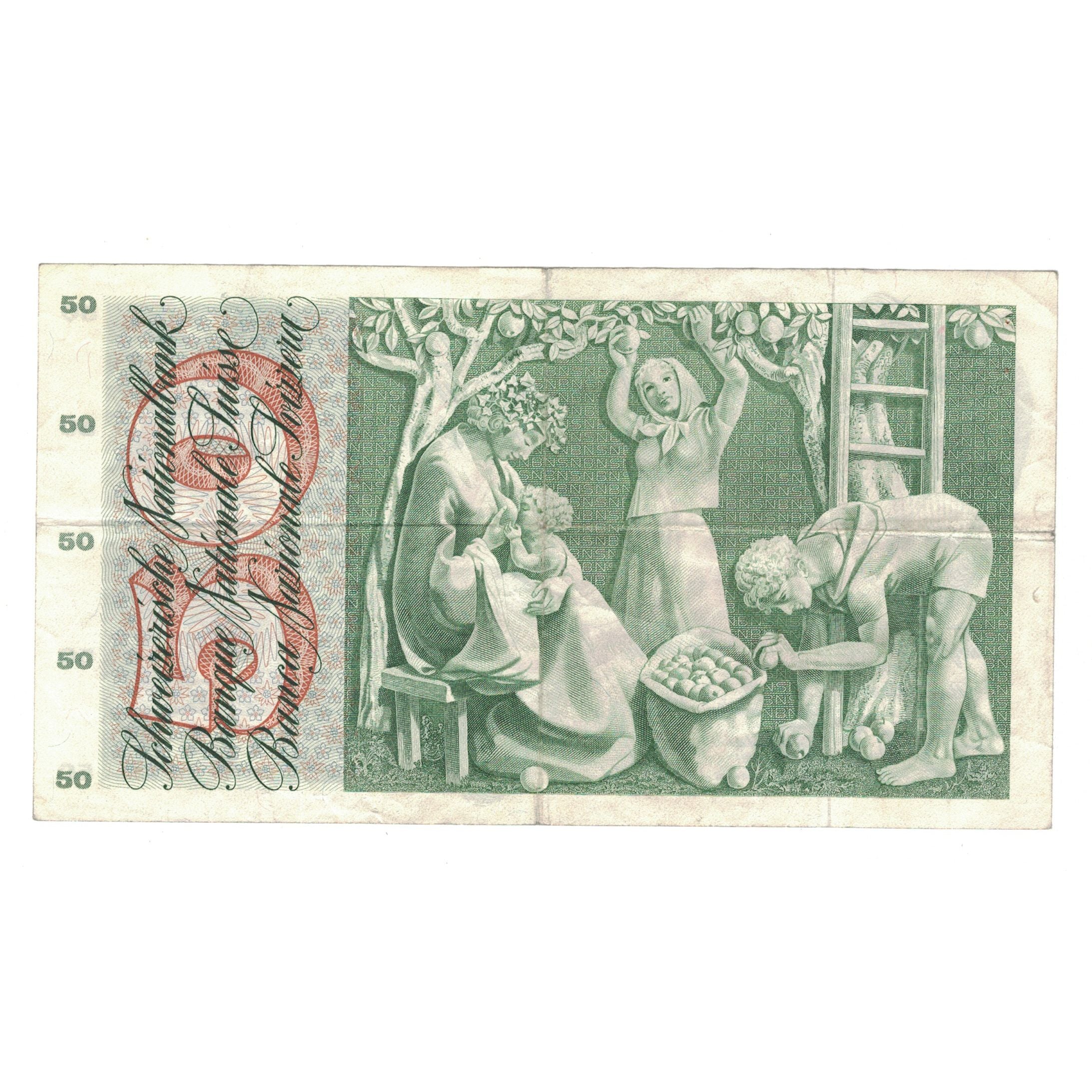Banconote, Svizzera, 50 Franken, 1971, 1971-02-10, KM:48k, BB