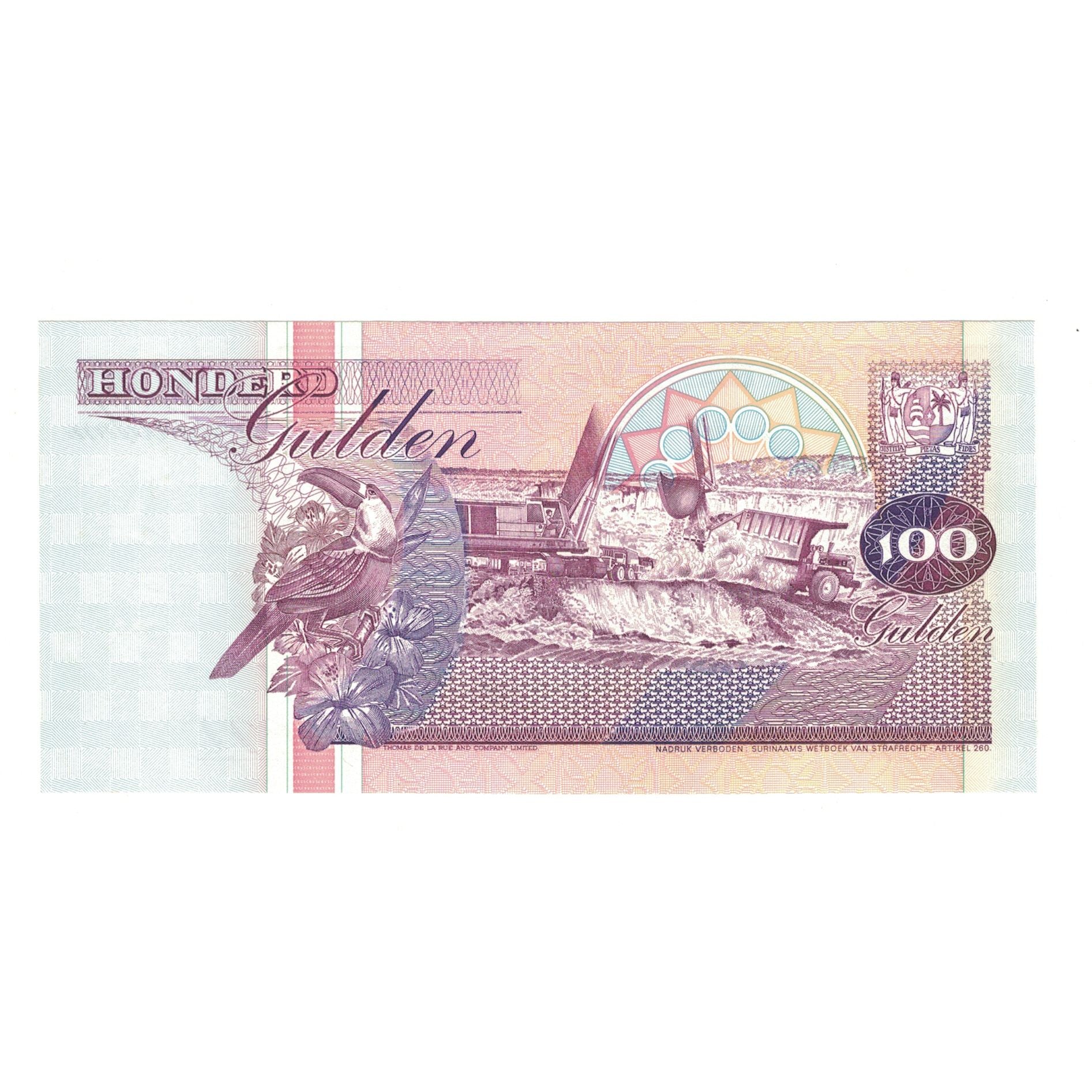 Banknote, Surinam, 100 Gulden, 1998, 1998-02-10, KM:139b, UNC(65-70)