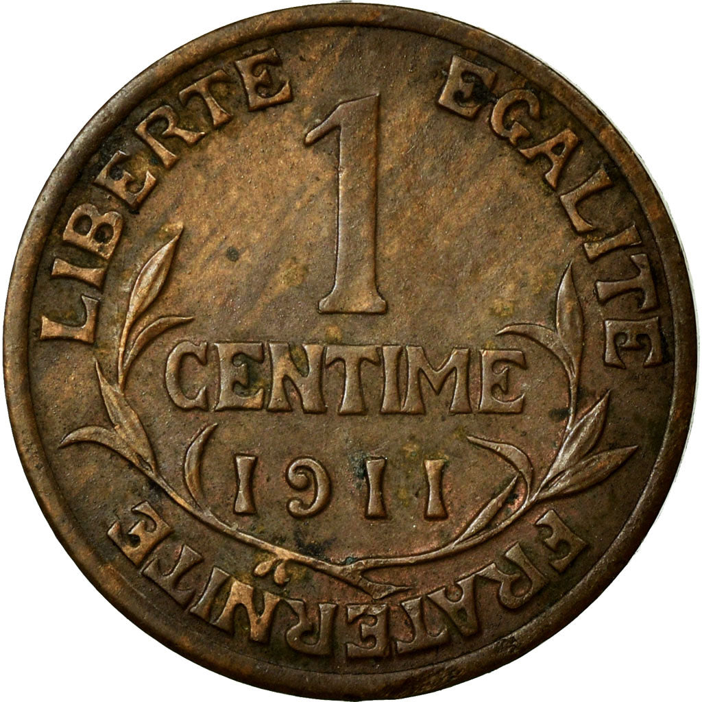 Coin, France, Dupuis, Centime, 1911, AU(50-53), Bronze, KM:840, Gadoury:90