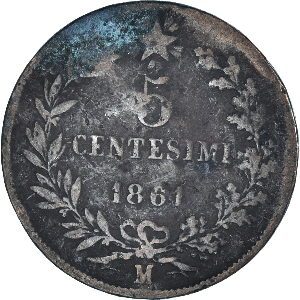 Münze, Italien, 5 Centesimi, 1861