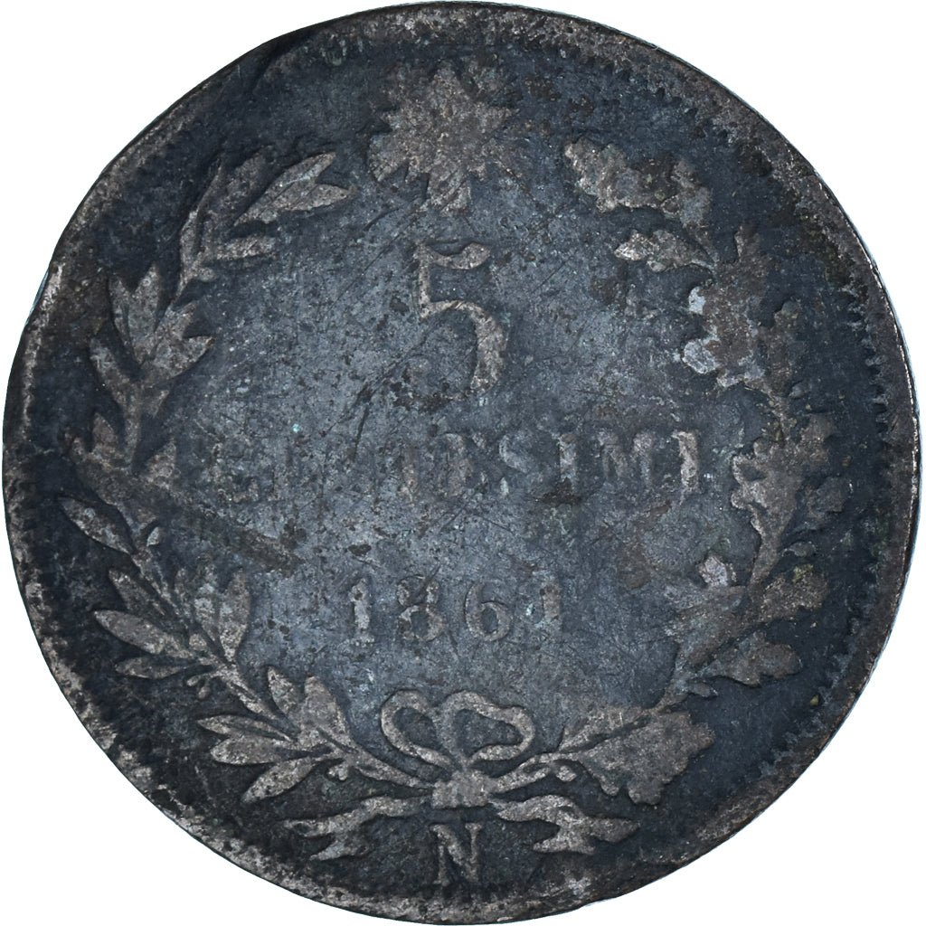 Moneta, Włochy, 5 Centesimi, 1861
