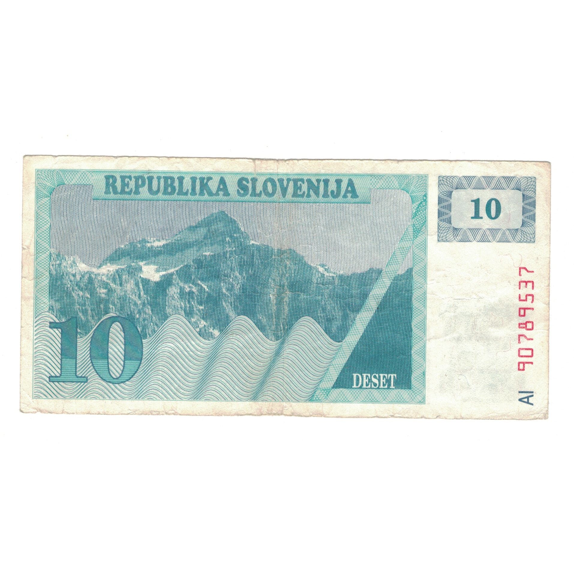 Banknote, Slovenia, 10 (Tolarjev), KM:4a, EF(40-45)