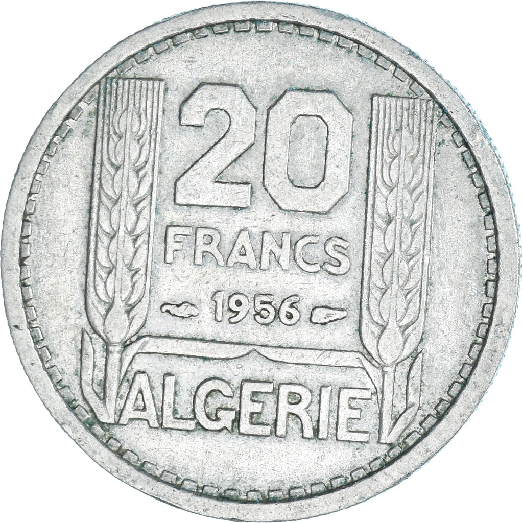 Coin, Algeria, 20 Francs, 1956