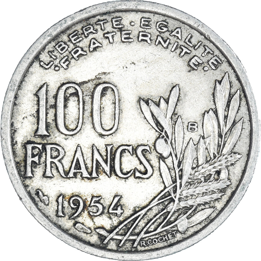 Moneda, Francia, 100 Francs, 1954