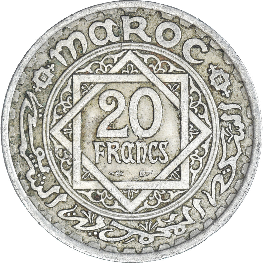 Monnaie, Maroc, 20 Francs, 1366
