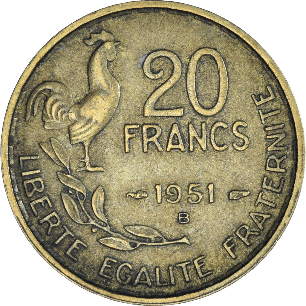 Moneda, Francia, 20 Francs, 1951