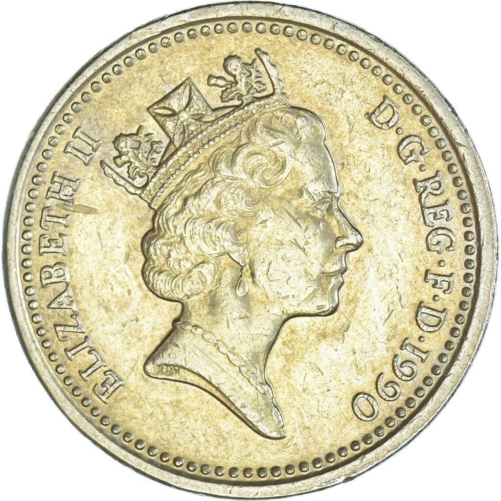Coin, Great Britain, Pound, 1990