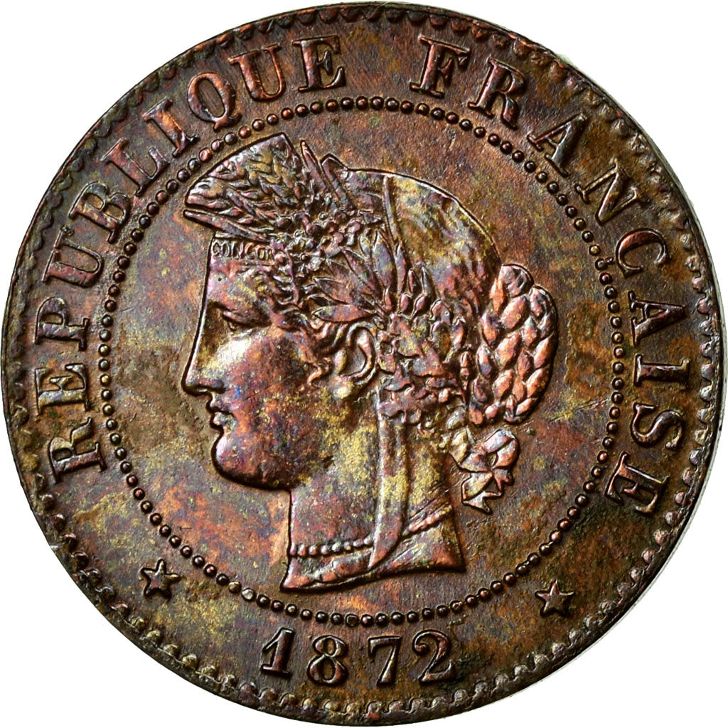 Coin, France, Cérès, Centime, 1872, Bordeaux, EF(40-45), Bronze, KM:826.2