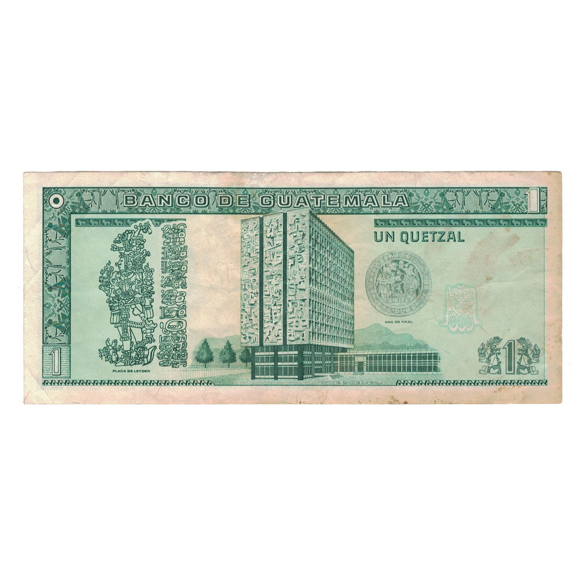 Banknote, Guatemala, 1 Quetzal, 1992, 1992-01-22, KM:73c, VF(30-35)