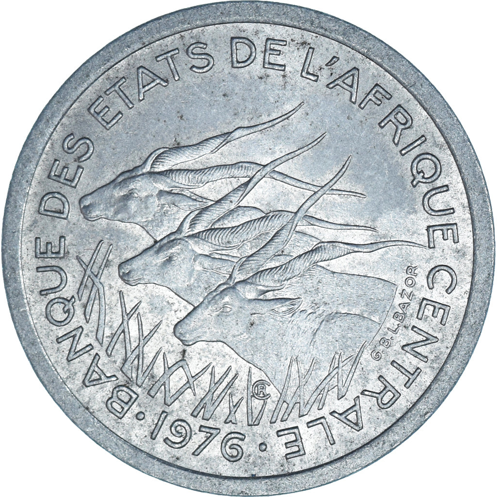 Monnaie, États de l'Afrique centrale, Franc, 1976