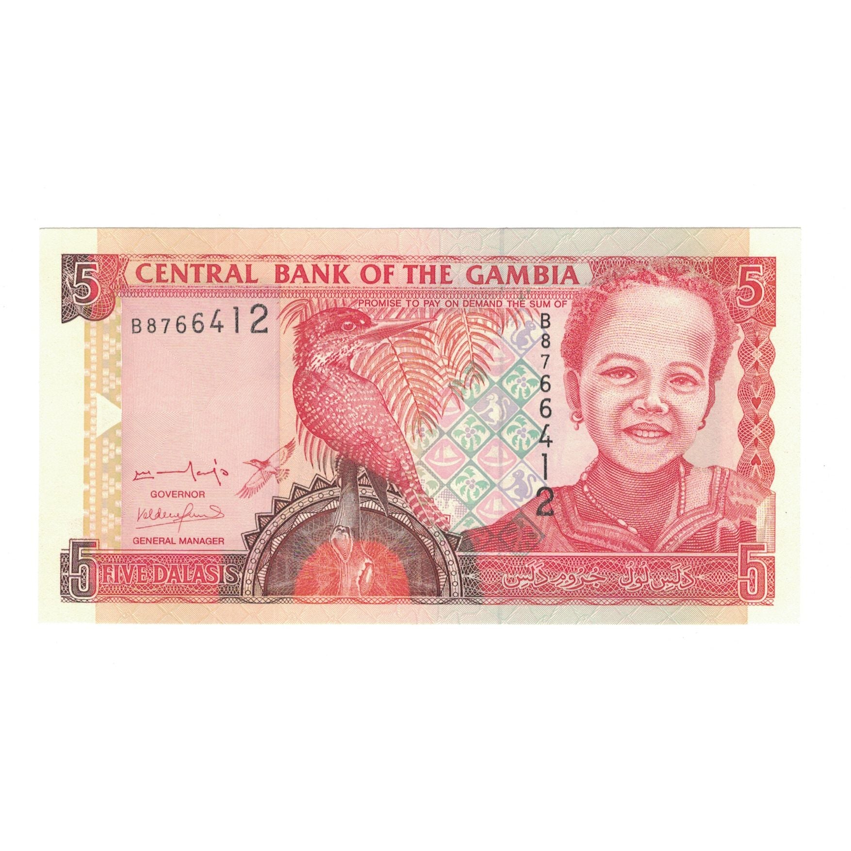 Banconote, Gambia, 5 Dalasis, KM:20a, FDS