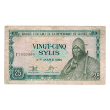 Banknote, Guinea, 25 Sylis, 1980, KM:24a, VF(30-35)
