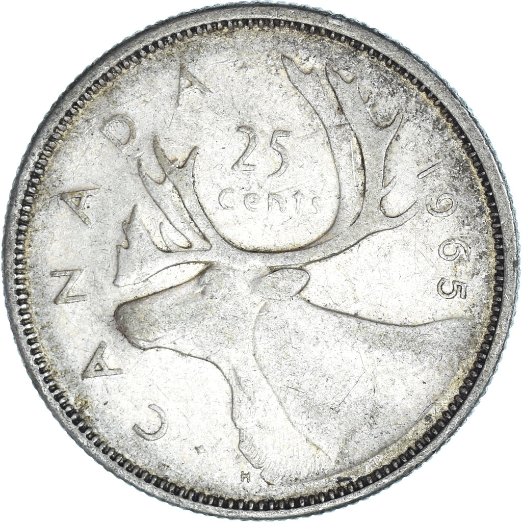 Moneta, Canada, 25 Cents, 1965