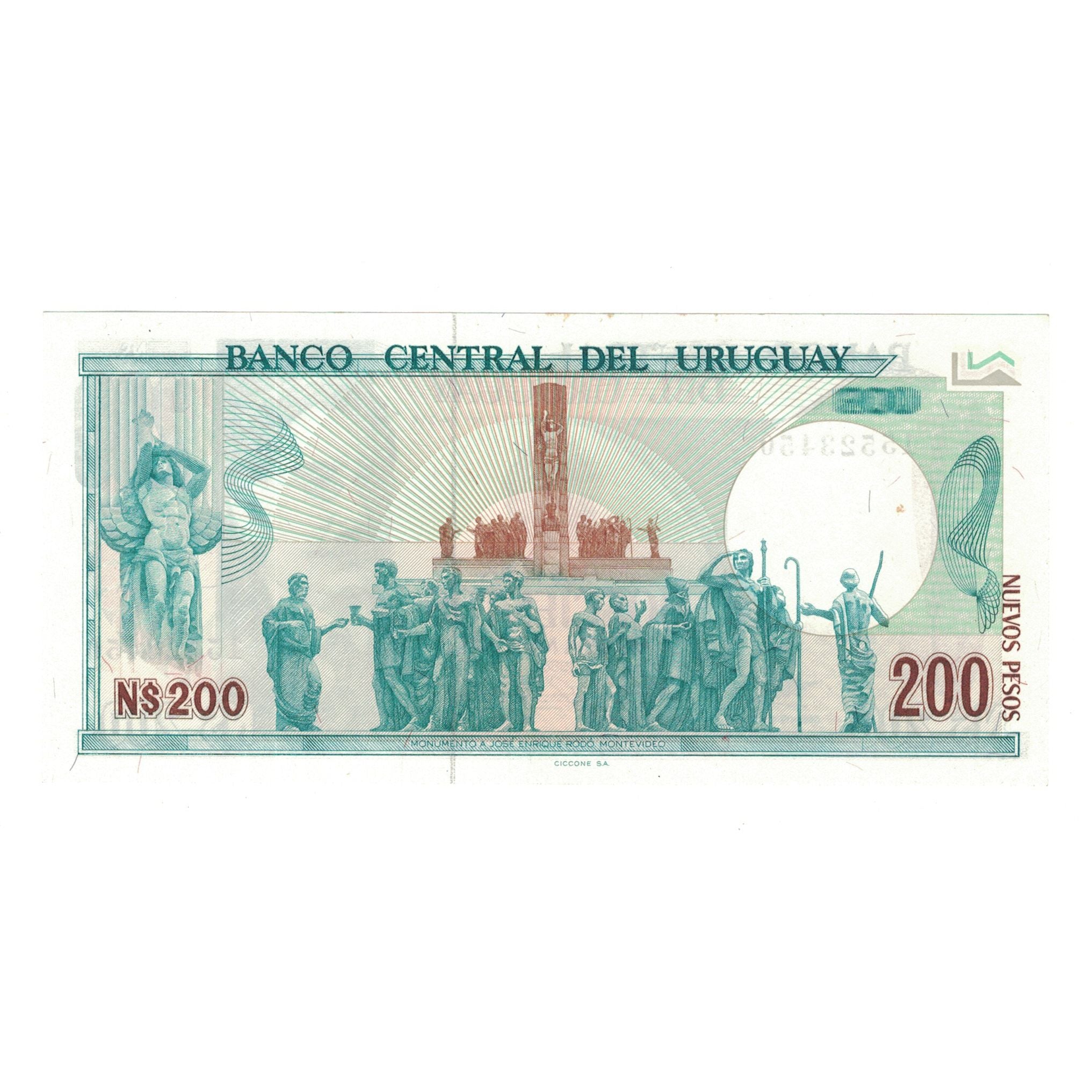 Geldschein, Uruguay, 200 Nuevos Pesos, 1986, KM:66a, UNZ-