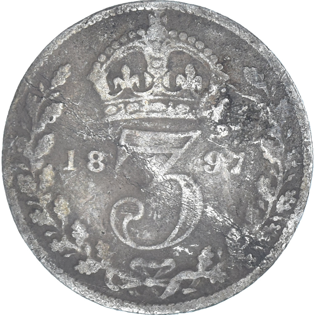Coin, Great Britain, 3 Pence, 1897