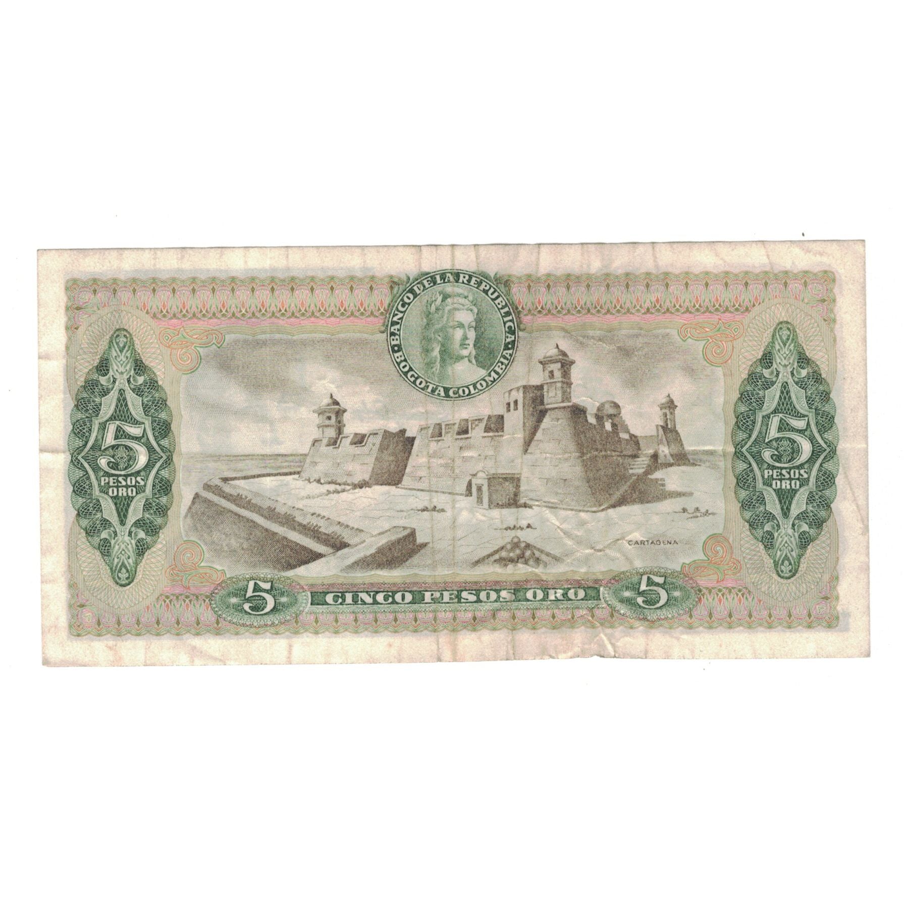 Billete, 5 Pesos Oro, 1979, Colombia, 1979-04-01, KM:406f, MBC