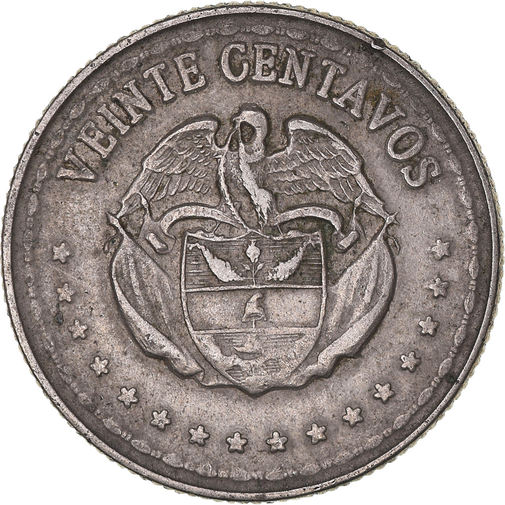 Moneta, Colombia, 20 Centavos, 1956
