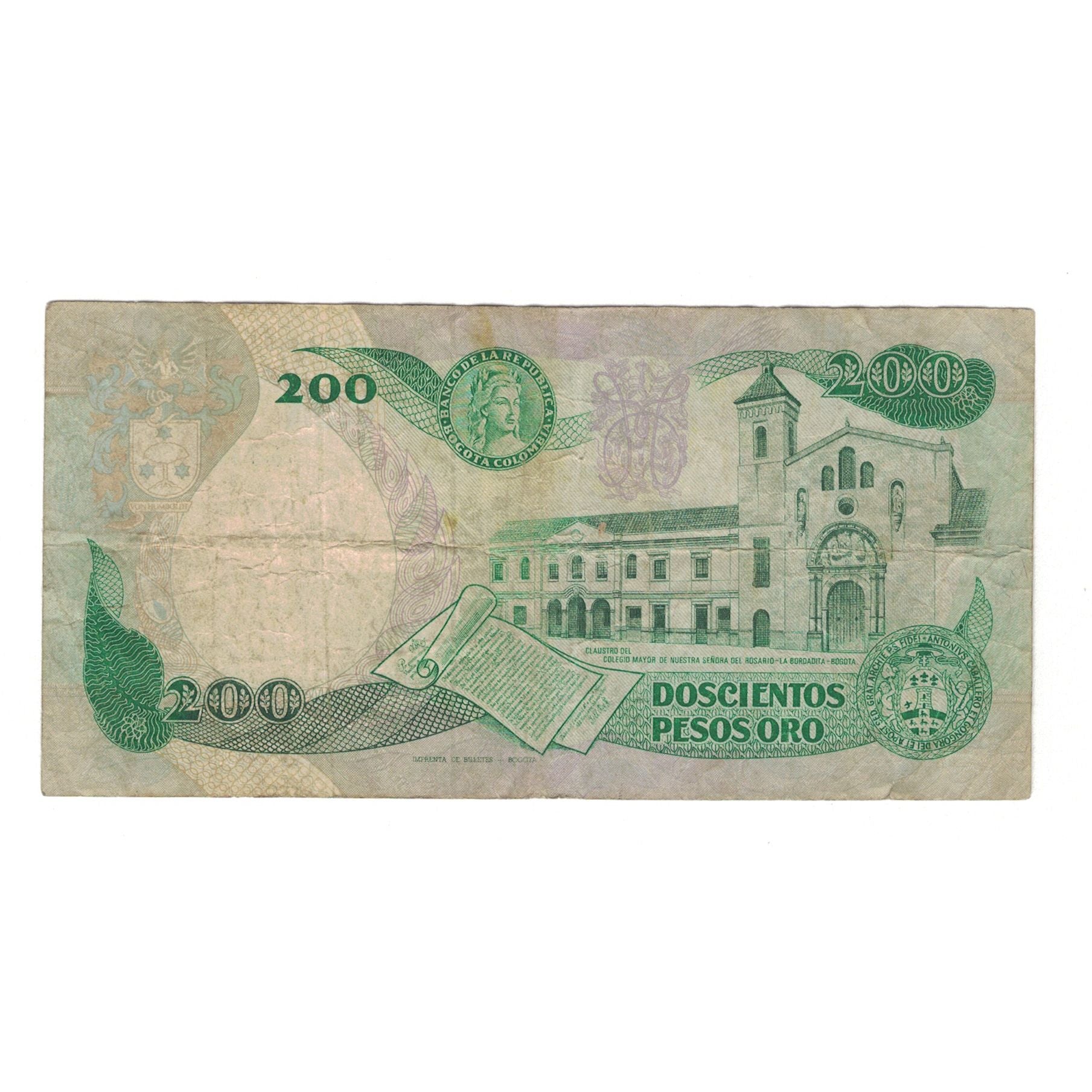 Billete, 200 Pesos Oro, 1984, Colombia, 1984-11-01, KM:429b, RC