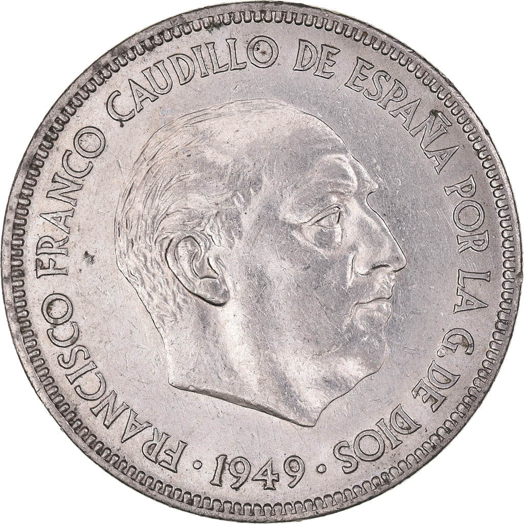 Moneta, Hiszpania, 5 Pesetas, 1949