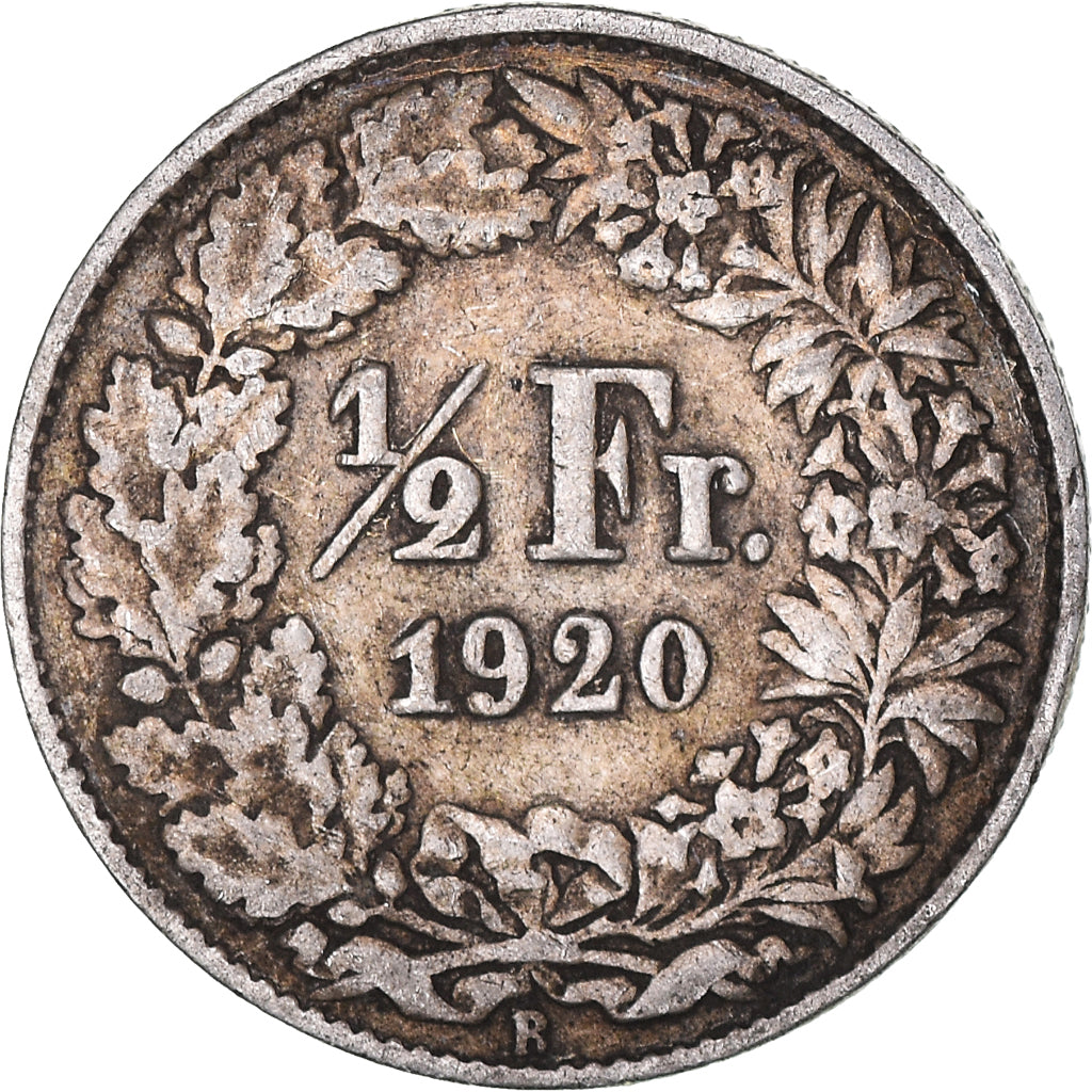 Moneda, Suiza, 1/2 Franc, 1920