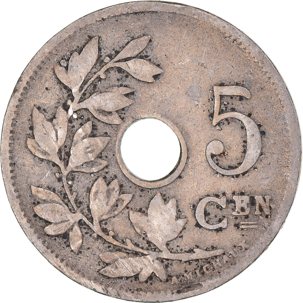 Coin, Belgium, 5 Centimes, 1902