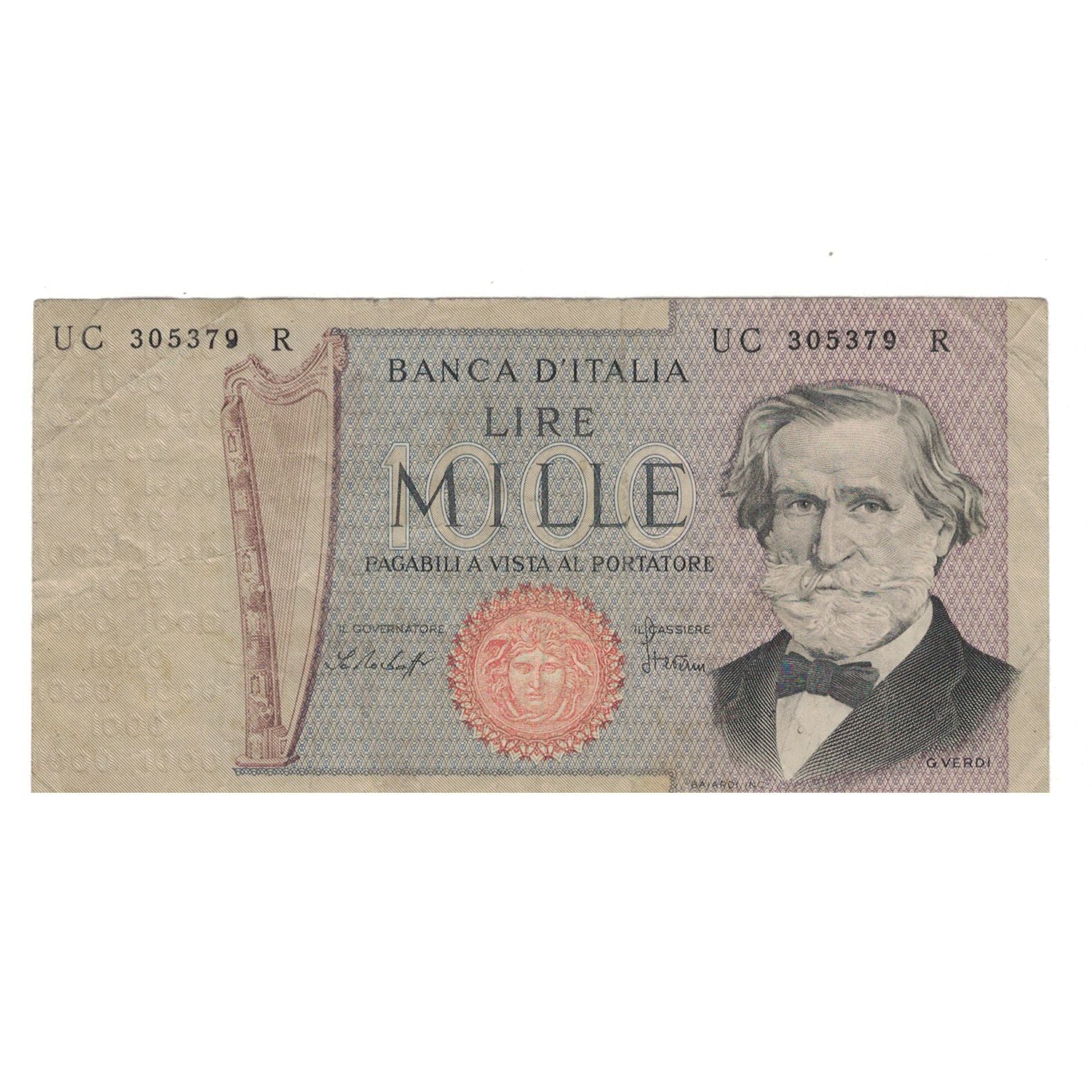 Geldschein, Italien, 1000 Lire, 1977, 1977-01-10, KM:101e, SS