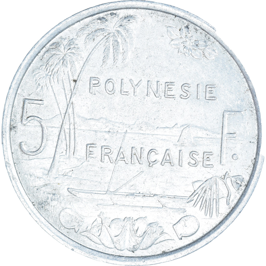 Monnaie, Polynésie française, 5 Francs, 1977