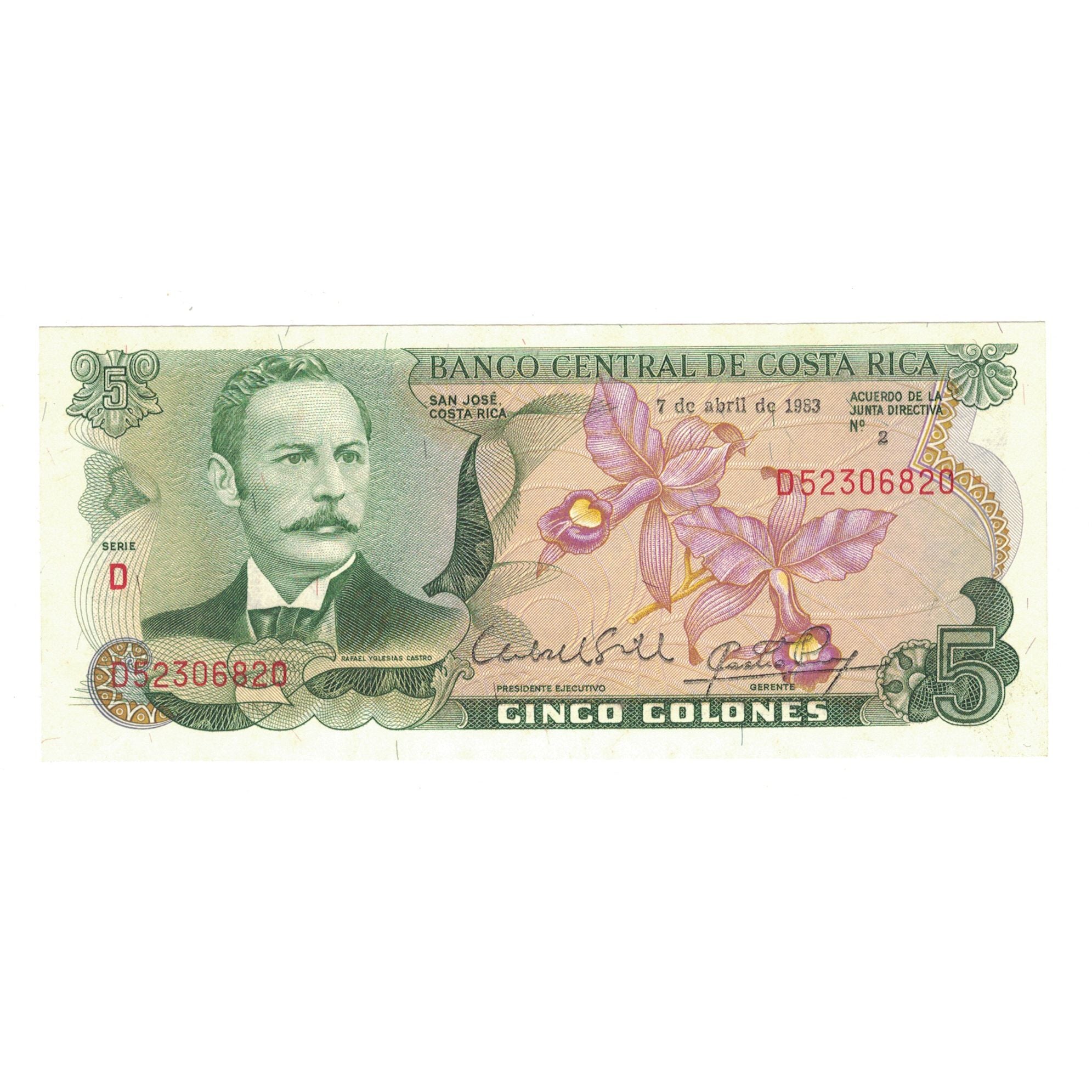Billete, 5 Colones, 1983, Costa Rica, 1983-04-07, KM:236x, UNC