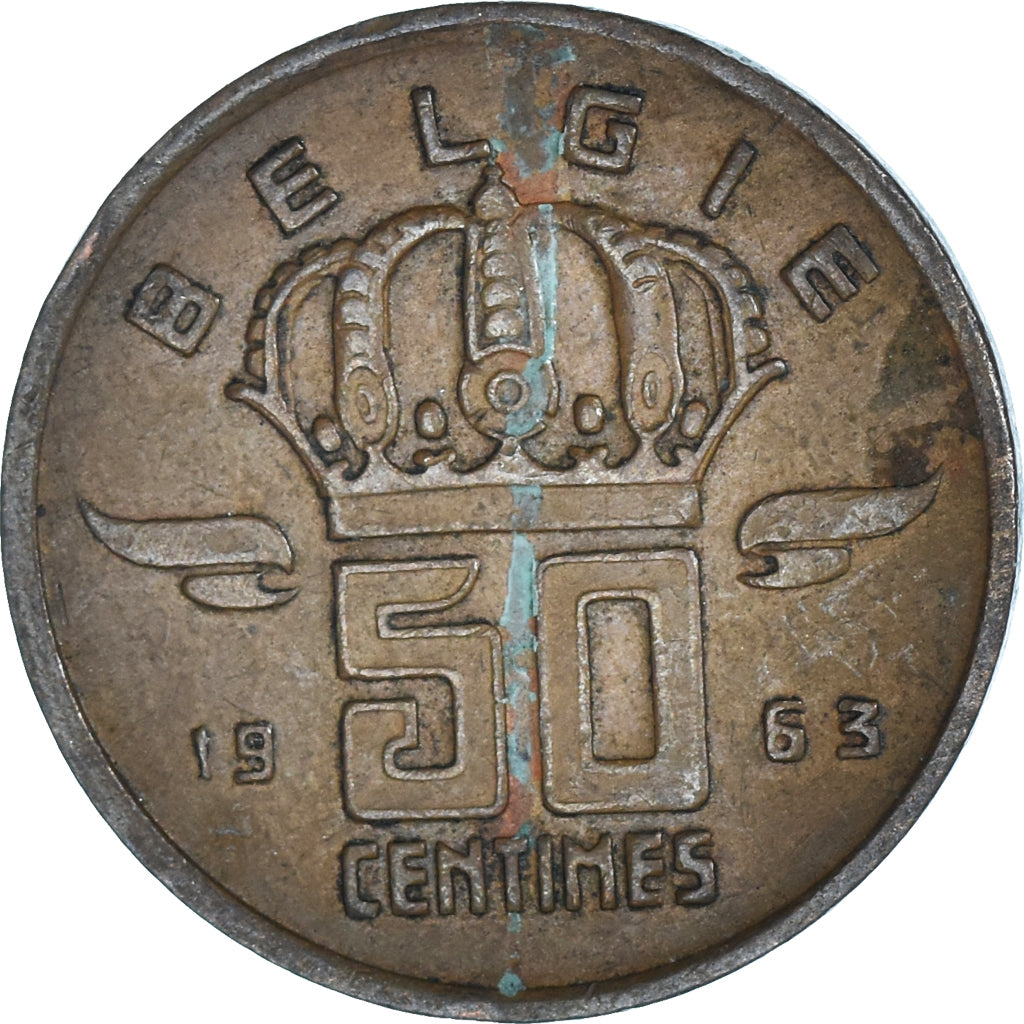 Coin, Belgium, 50 Centimes, 1963