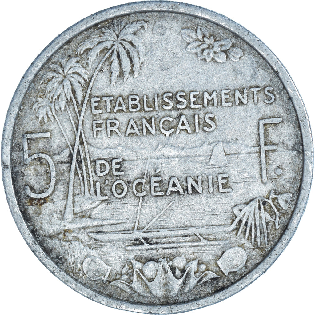 Munten, FRANS OCEANIE, 5 Francs, 1952