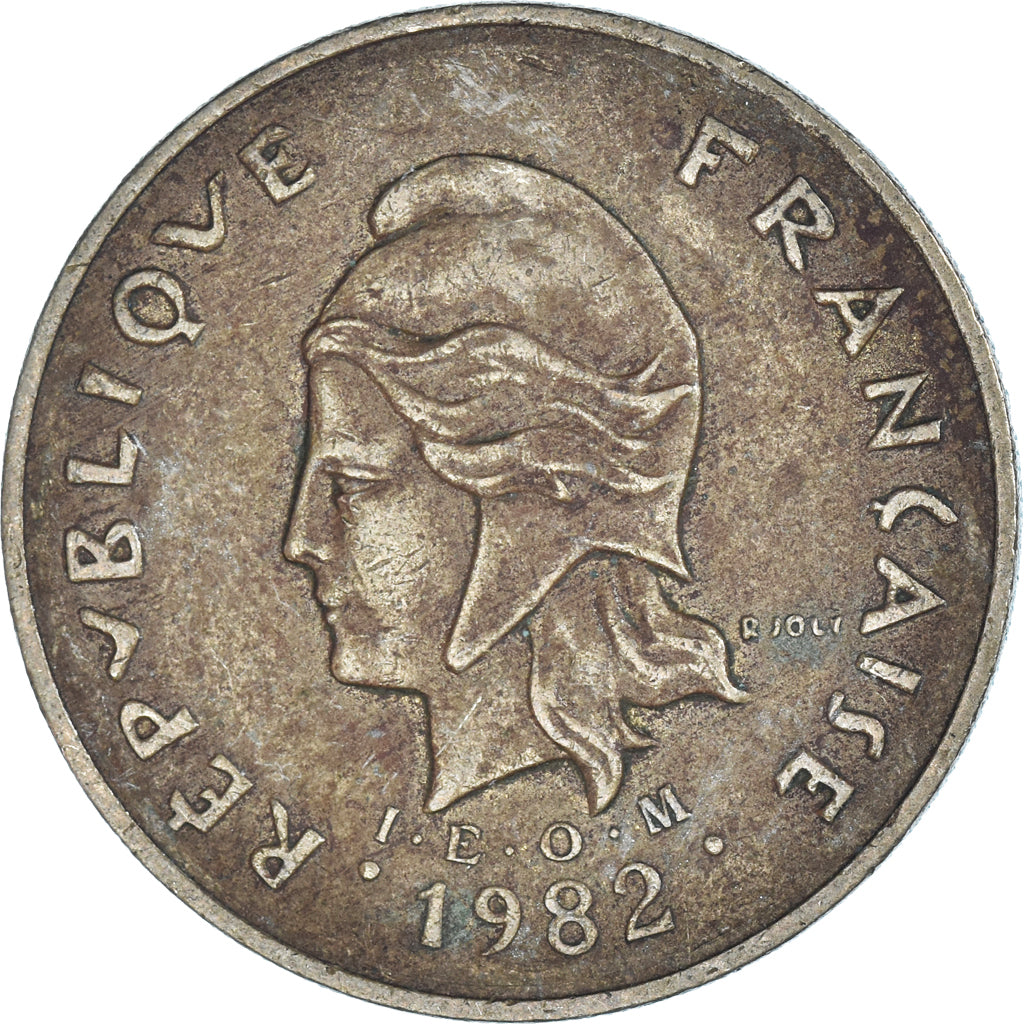 Coin, French Polynesia, 100 Francs, 1982
