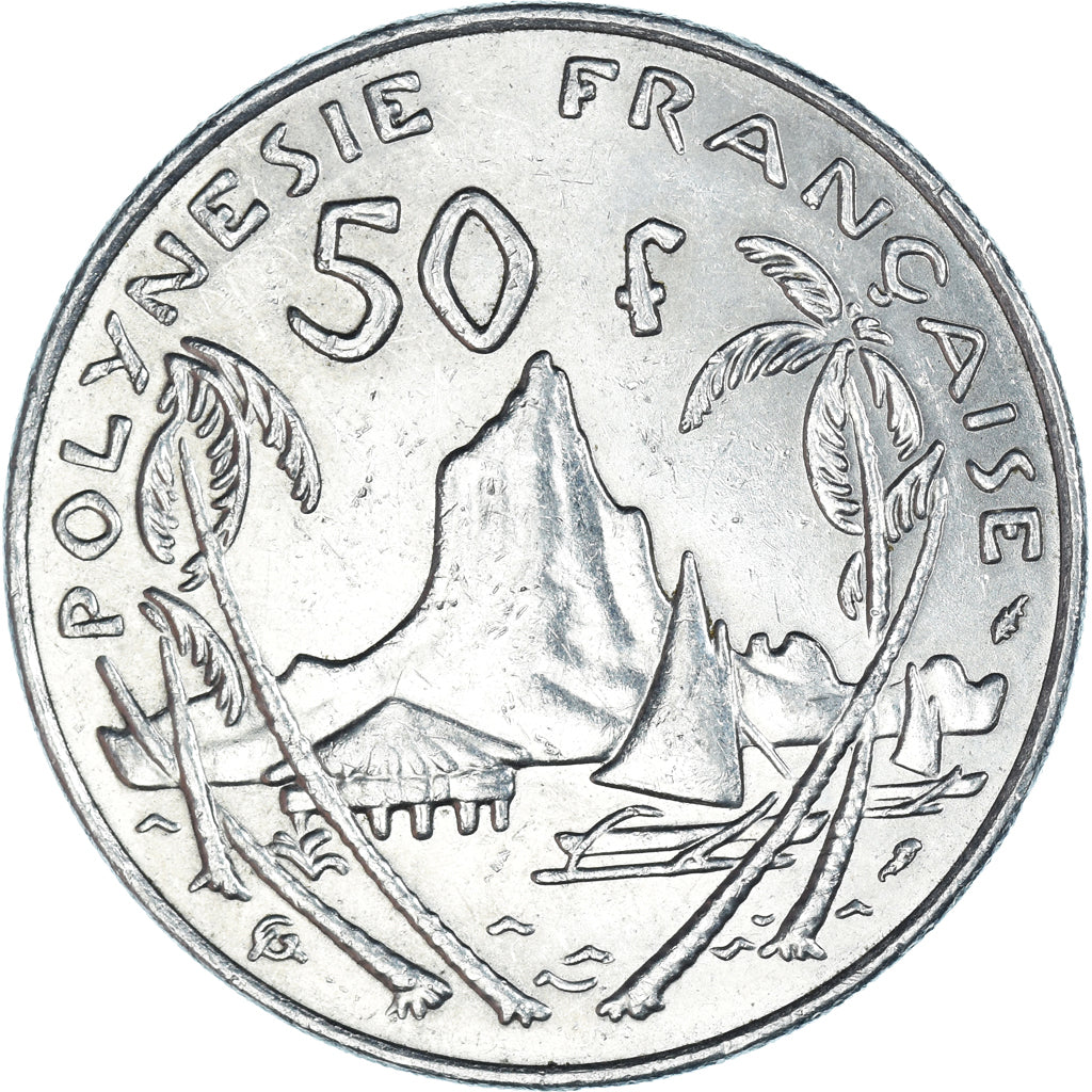 Moneta, Polinesia francese, 50 Francs, 1975