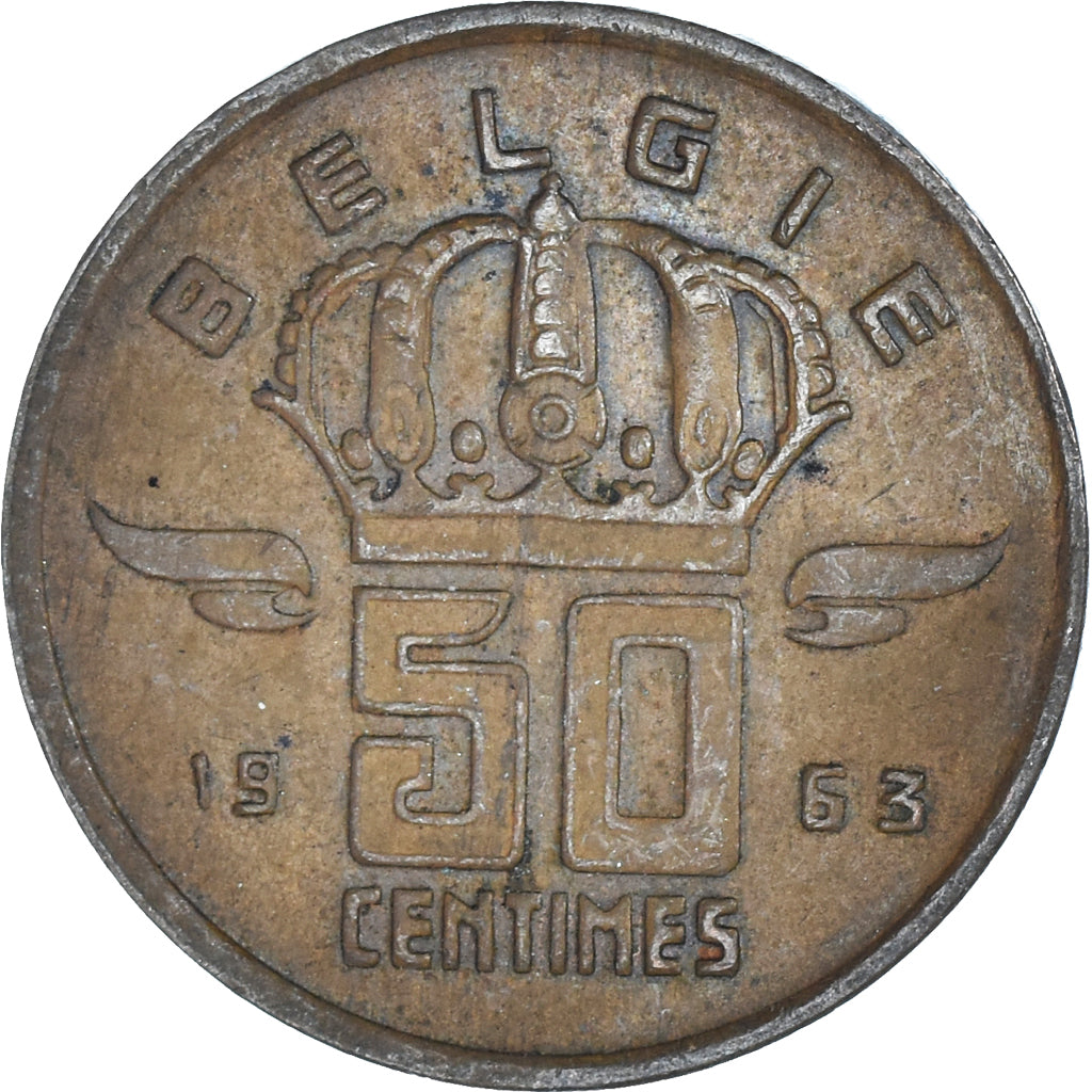 Monnaie, Belgique, 50 Centimes, 1963