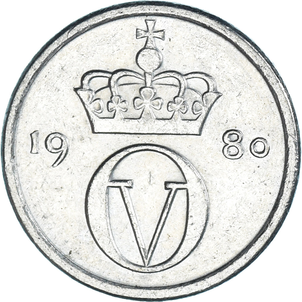 Moneta, Norvegia, 10 Öre, 1980