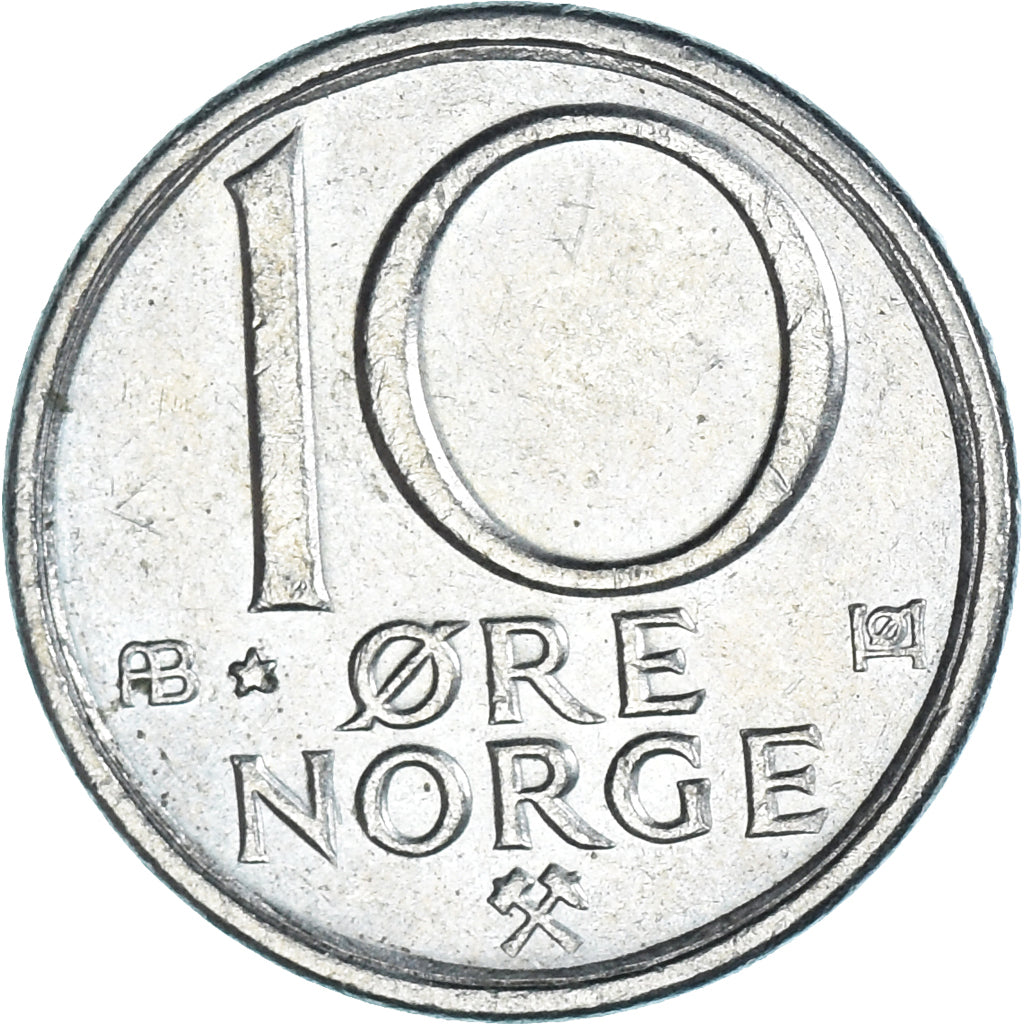 Moneta, Norvegia, 10 Öre, 1980