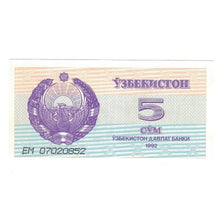 Banknote, Uzbekistan, 5 Sum, 1992, KM:63a, UNC(65-70)