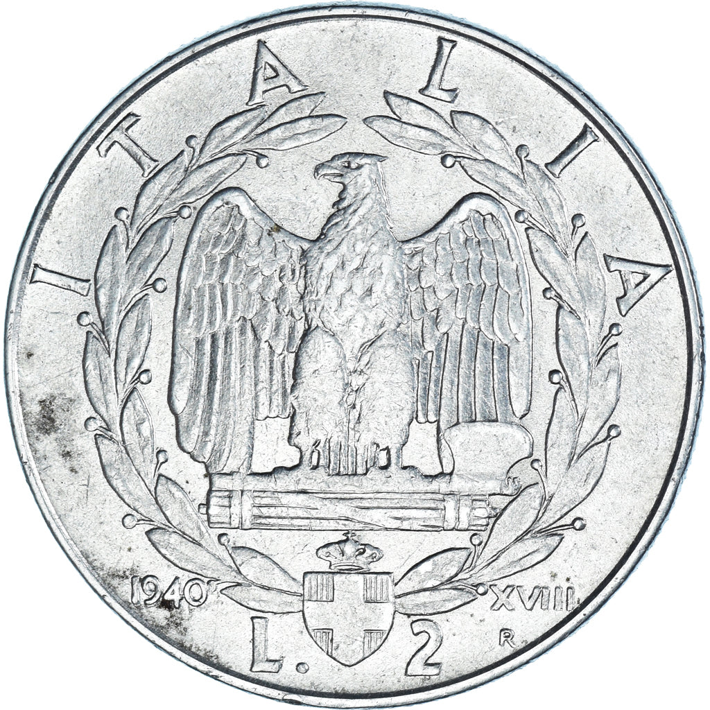 Moeda, Itália, 2 Lire, 1940