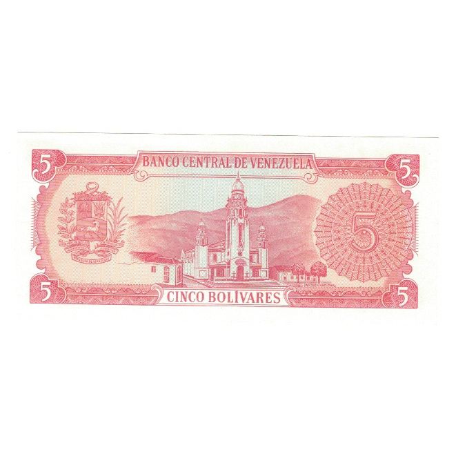 Banknote, Venezuela, 5 Bolivares, 1989, 1989-09-21, KM:70b, UNC(65-70)