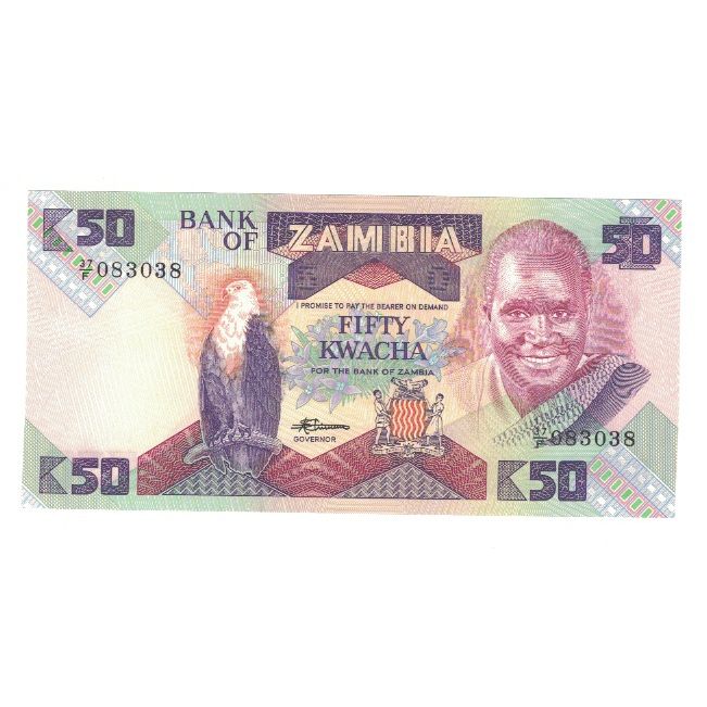 Banknot, Zambia, 50 Kwacha, KM:28a, UNC(65-70)