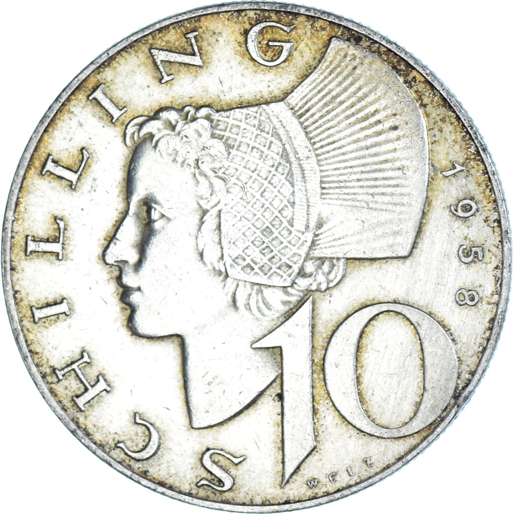Munten, Oostenrijk, 10 Schilling, 1958