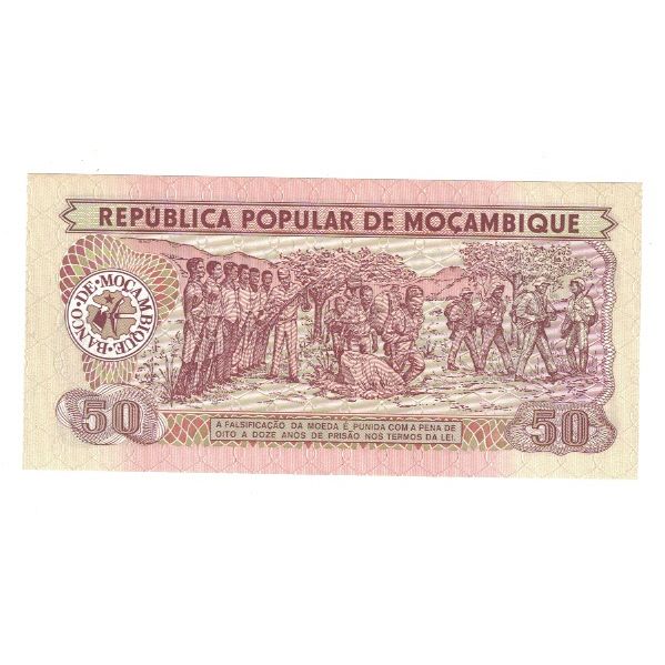 Biljet, Mozambique, 50 Meticais, 1983, 1983-06-16, KM:129a, NIEUW
