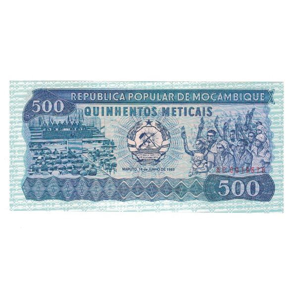 Banknote, Mozambique, 500 Meticais, 1983, 1983-06-16, KM:131a, UNC(65-70)