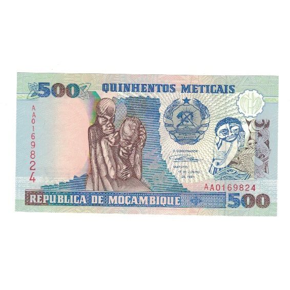 Biljet, Mozambique, 500 Meticais, 1991, 1991-06-16, KM:134, NIEUW