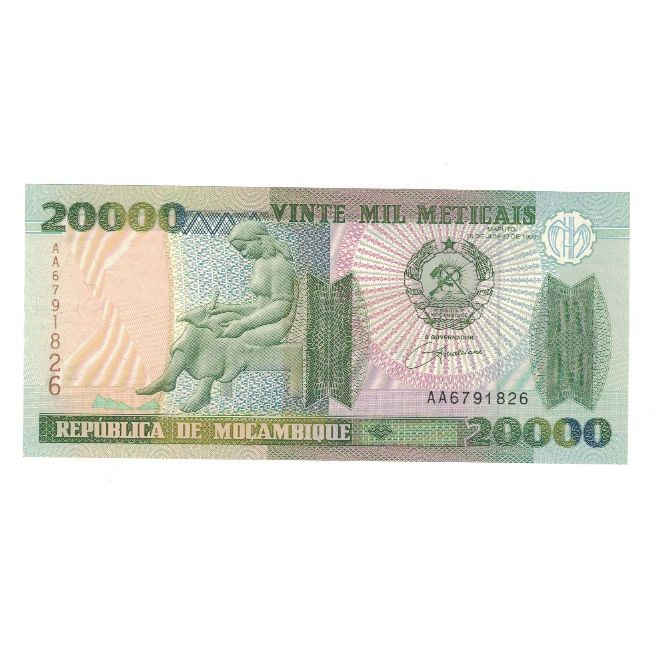 Nota, Moçambique, 20,000 Meticais, 1999, 1999-06-16, KM:140, UNC(65-70)