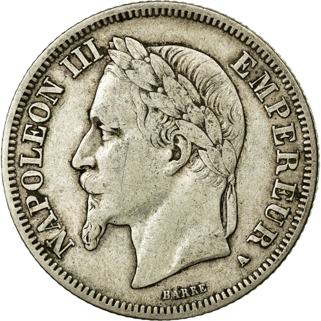 Monnaie, France, Napoleon III, Napoléon III, 2 Francs, 1866, Paris, TB+