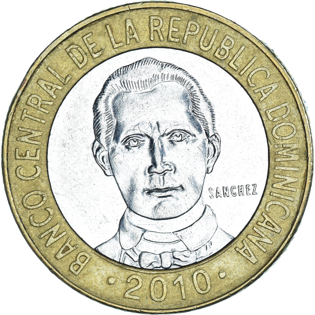 Moeda, República Dominicana, 5 Pesos, 2010