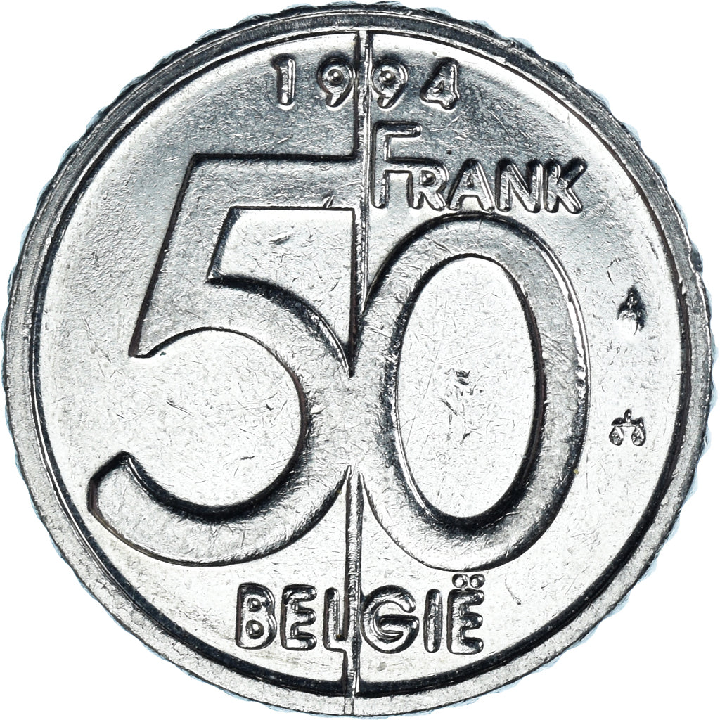 Coin, Belgium, 50 Francs, 50 Frank, 1994